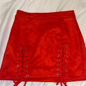 Size M, Red Mini Skirt